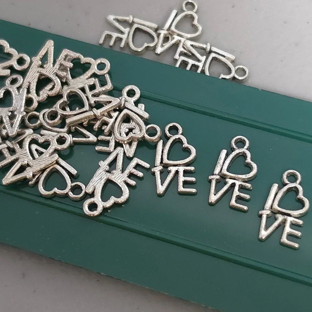 30pcs‎ Stacked Love Charms, jewelry making supplies valentines